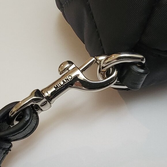 Moschino Black Mini Quilted Backpack In Fantasy Print Black - Picture 12 of 14